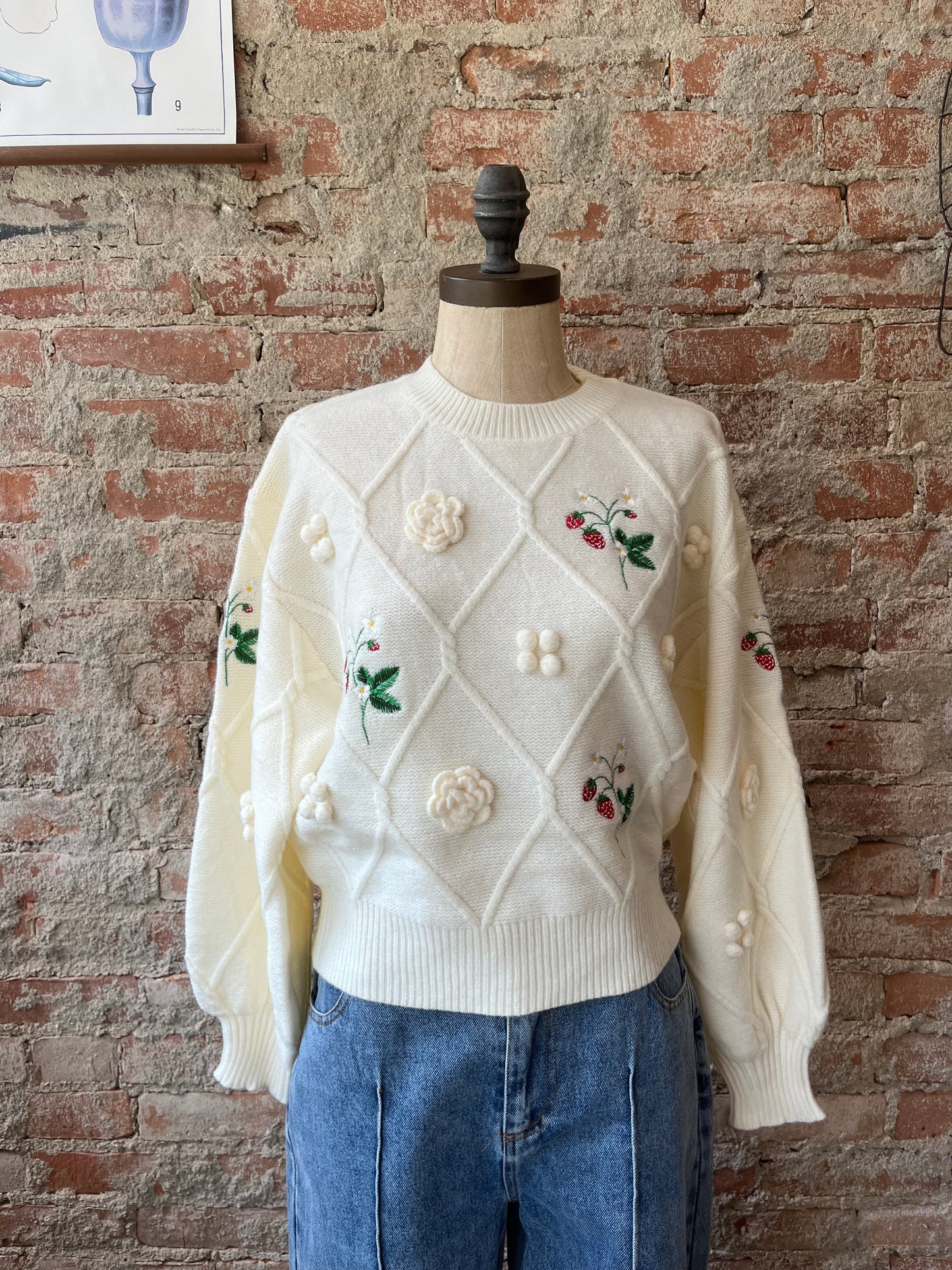 Strawberries & Cream Sweater