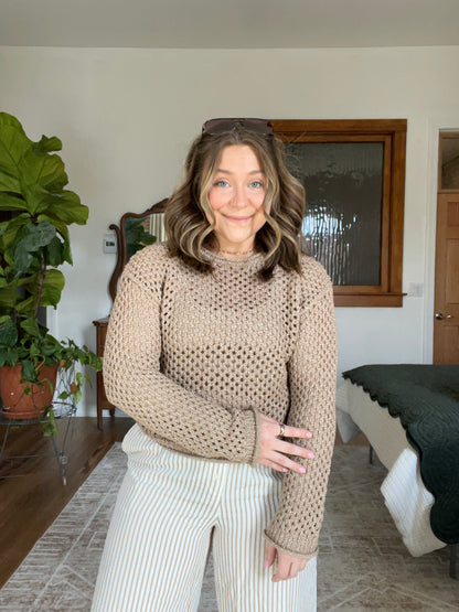 Z-Supply Shimmer Crochet Sweater