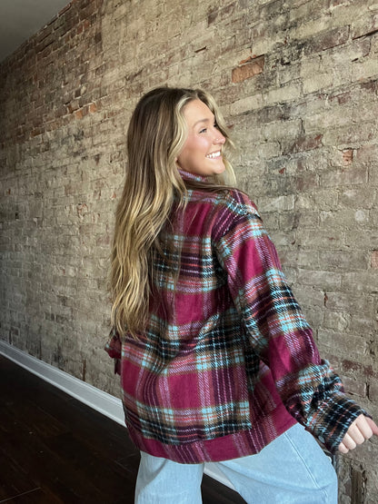 Plaid Button Shacket