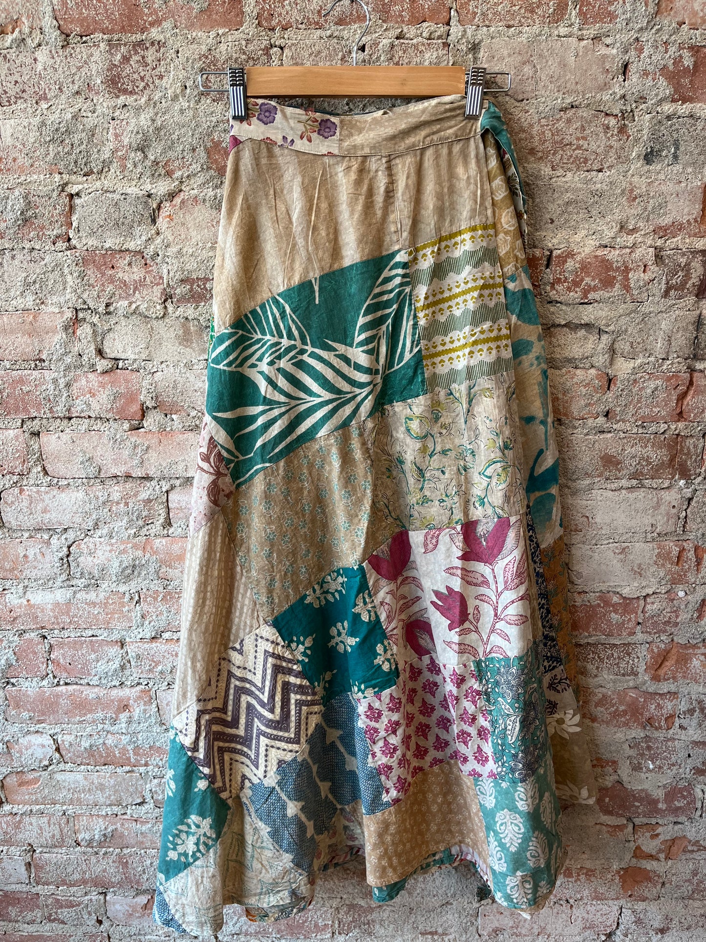 Patchwork Wrap Skirt