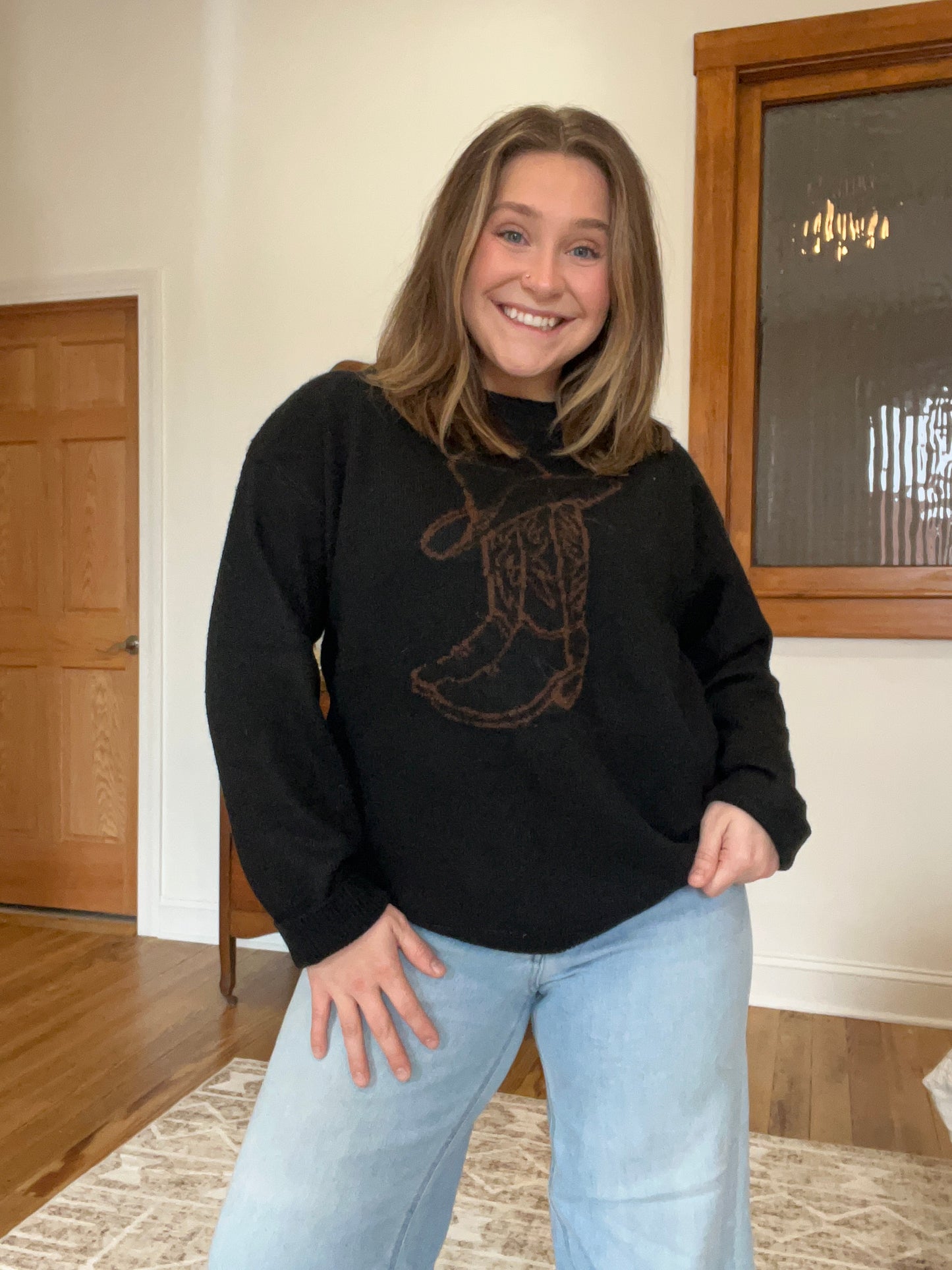 Cowboy Boot Sweater