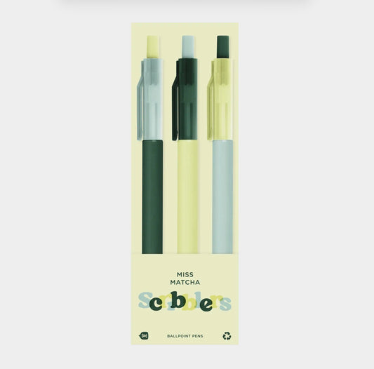 Miss Matcha Scribbler Pens