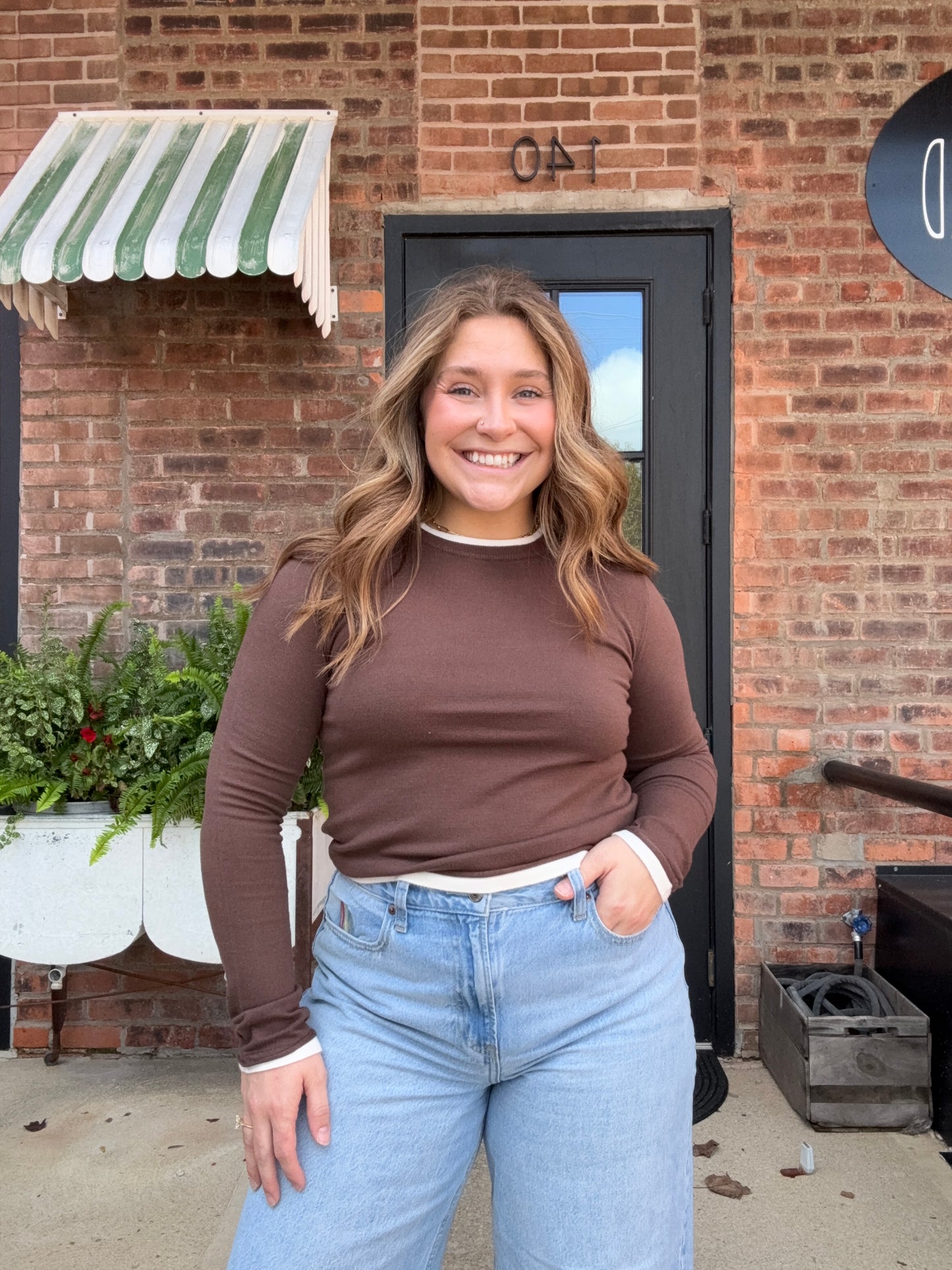 Trim Contrast Top
