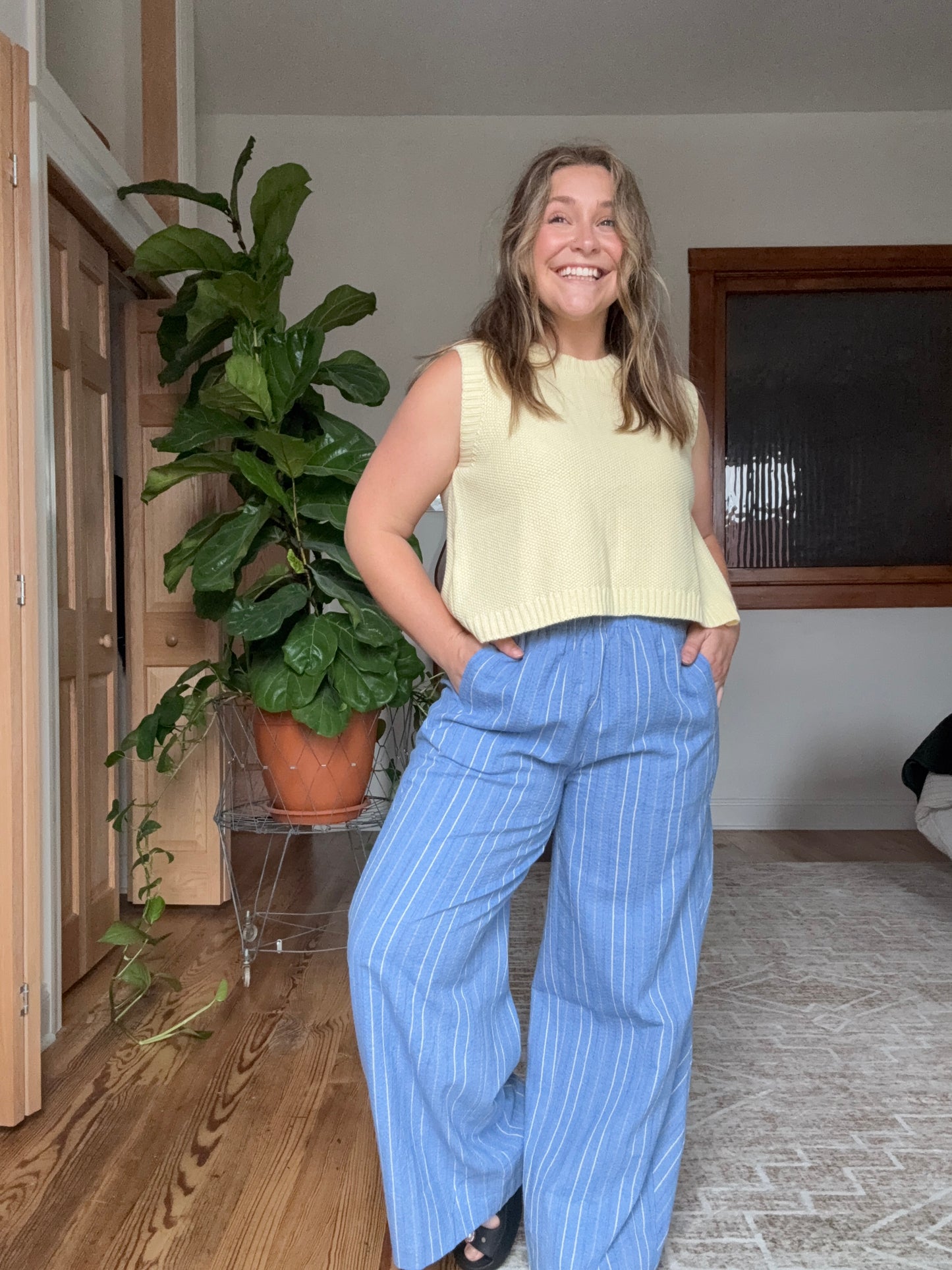Pinstripe Trousers