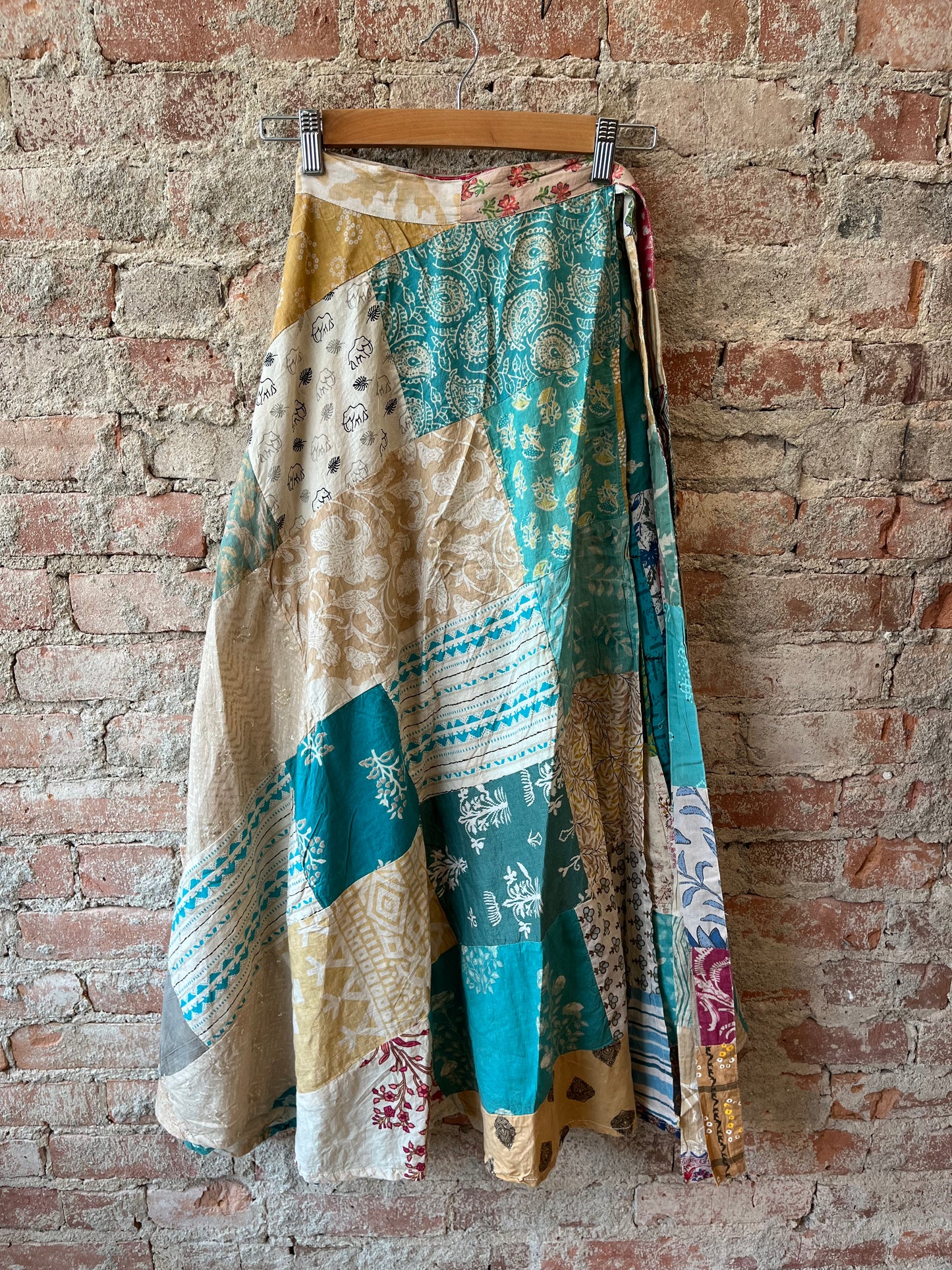 Patchwork Wrap Skirt