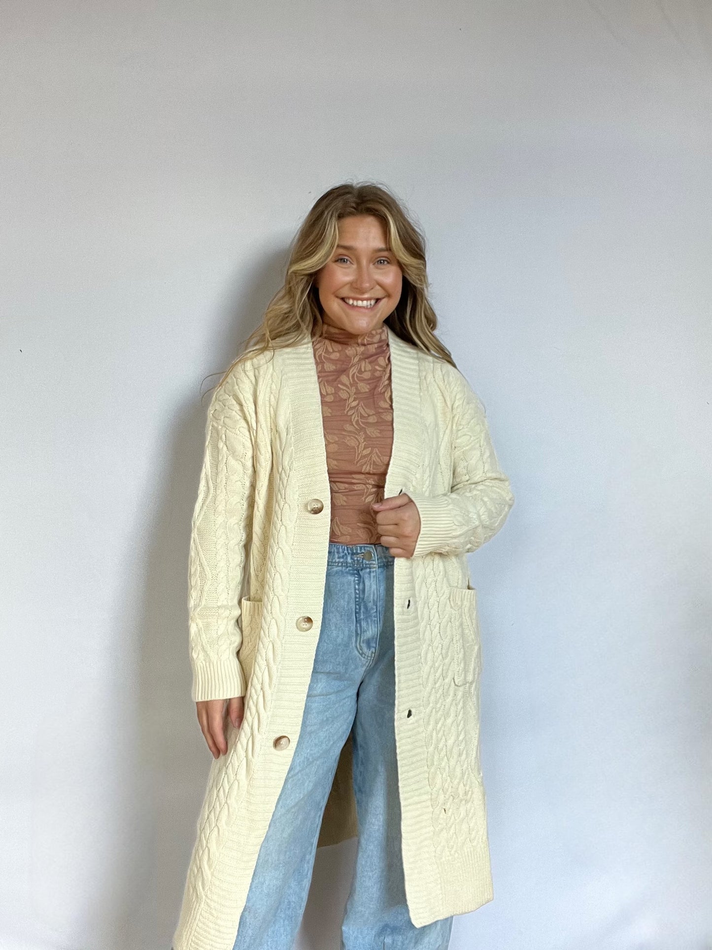 Knitted Long Cardigan