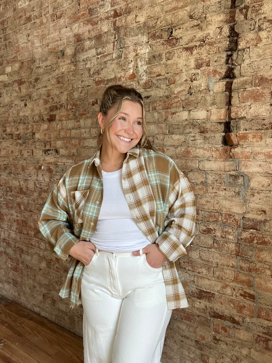 Noelle Flannel Top