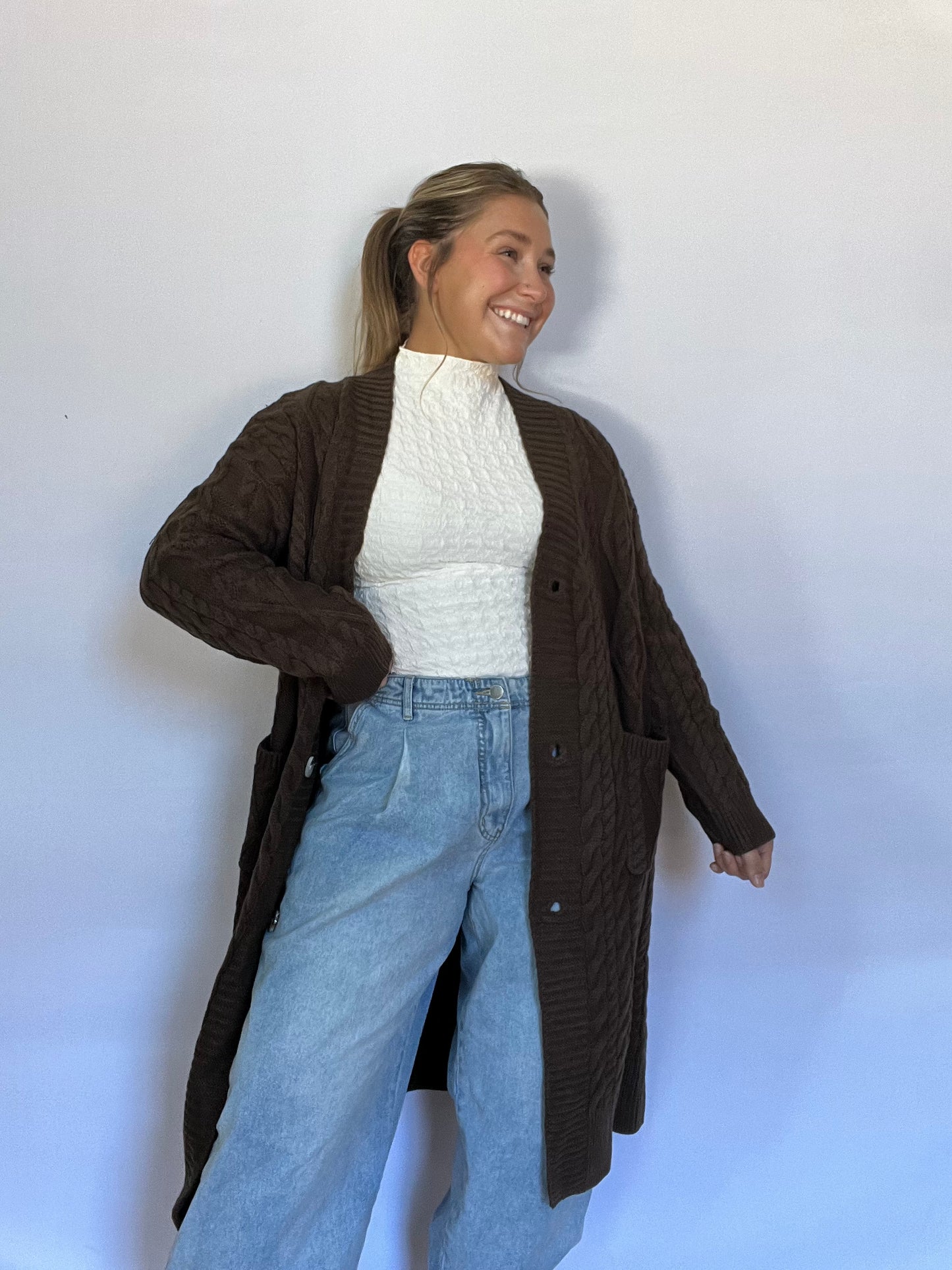 Knitted Long Cardigan