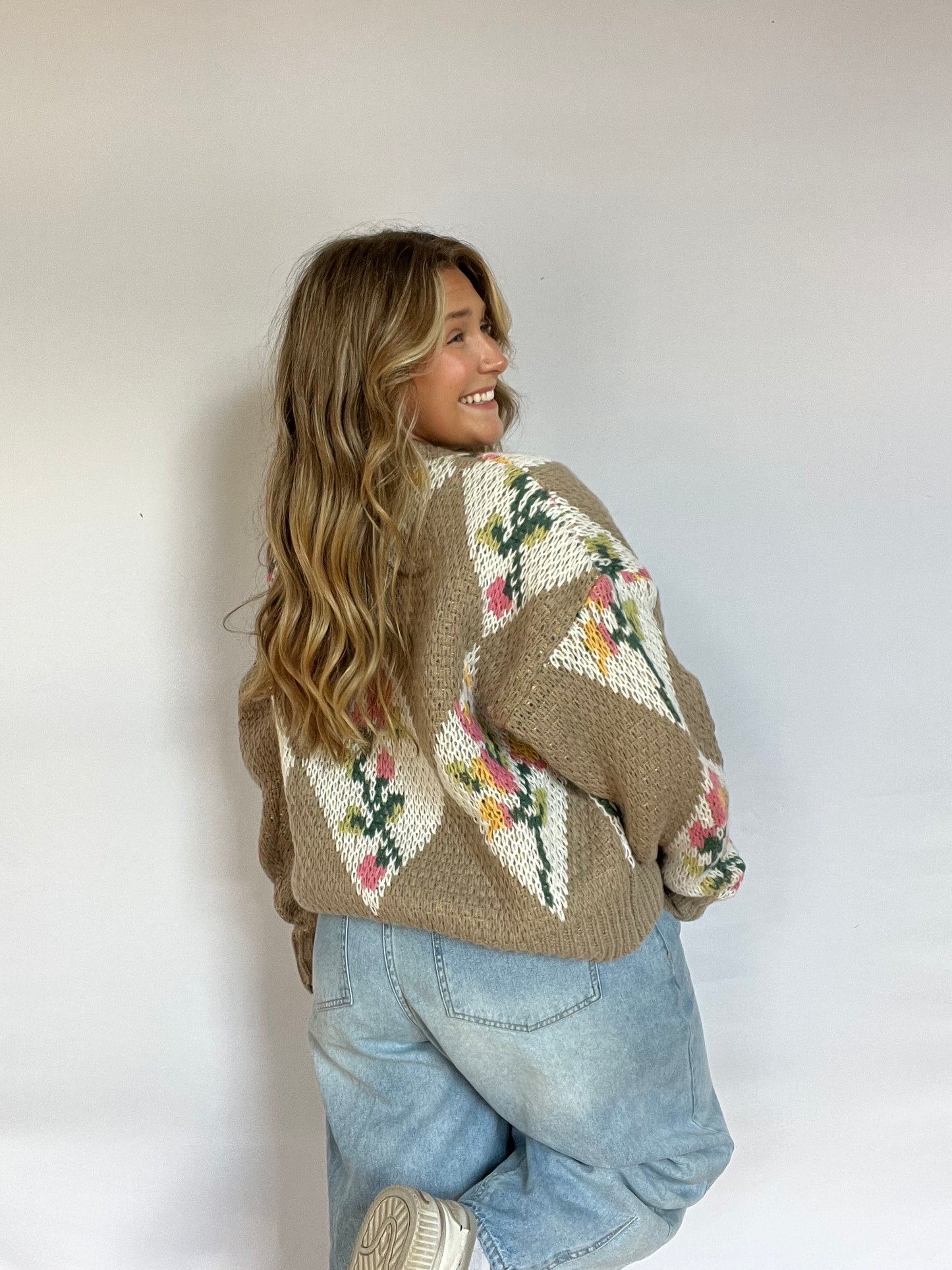 Floral Chunky Cardigan