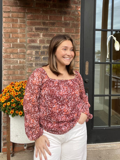 Floral Square Blouse
