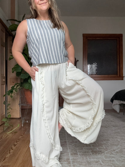 Lace Ruffle Pants
