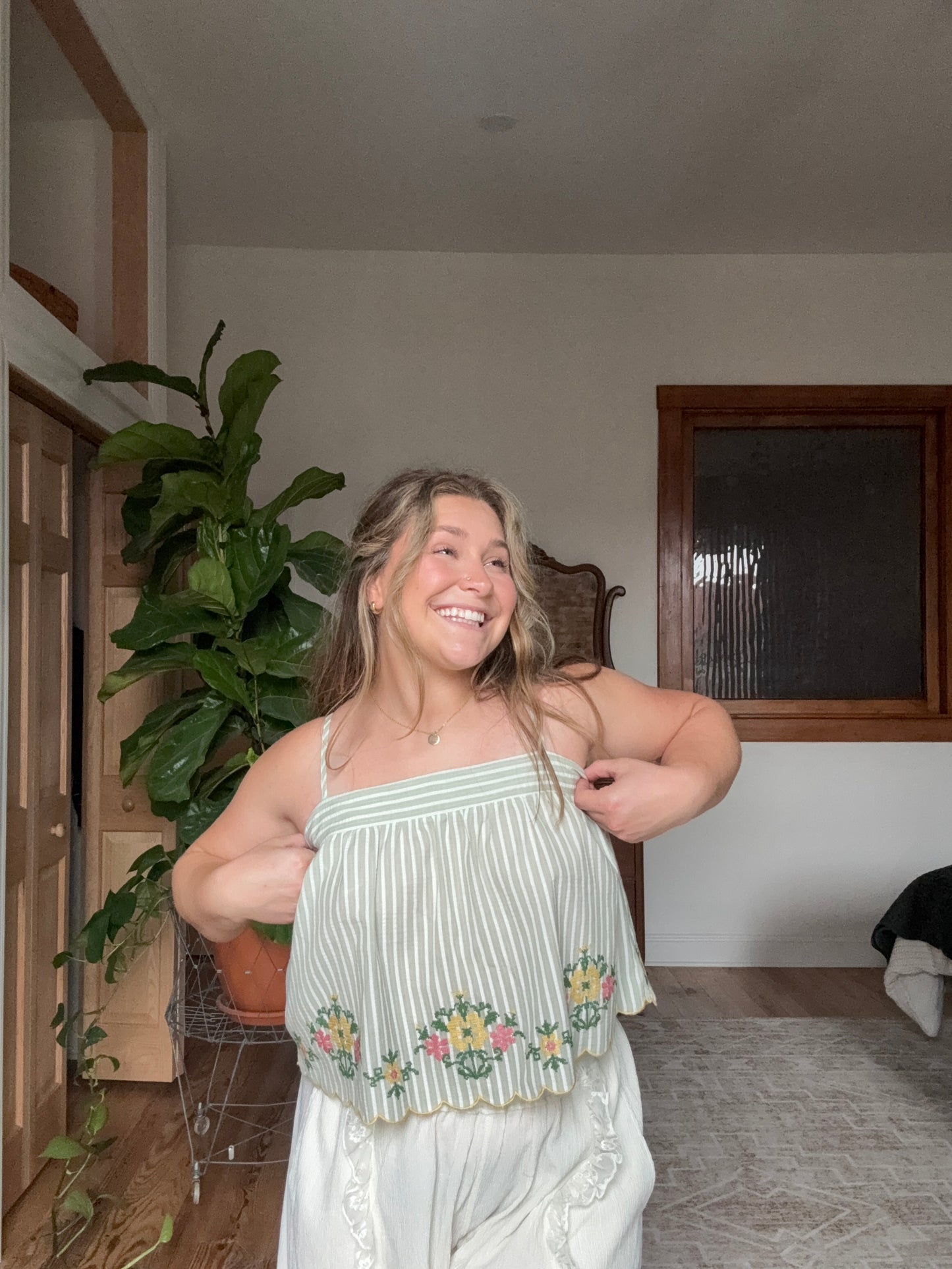 Floral Embroidered Top