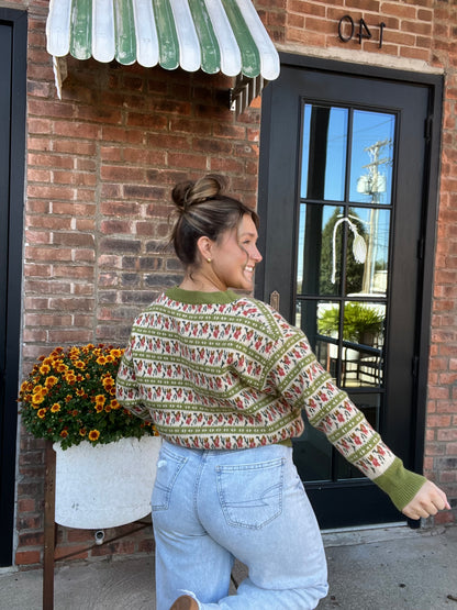 Western Floral Sweater