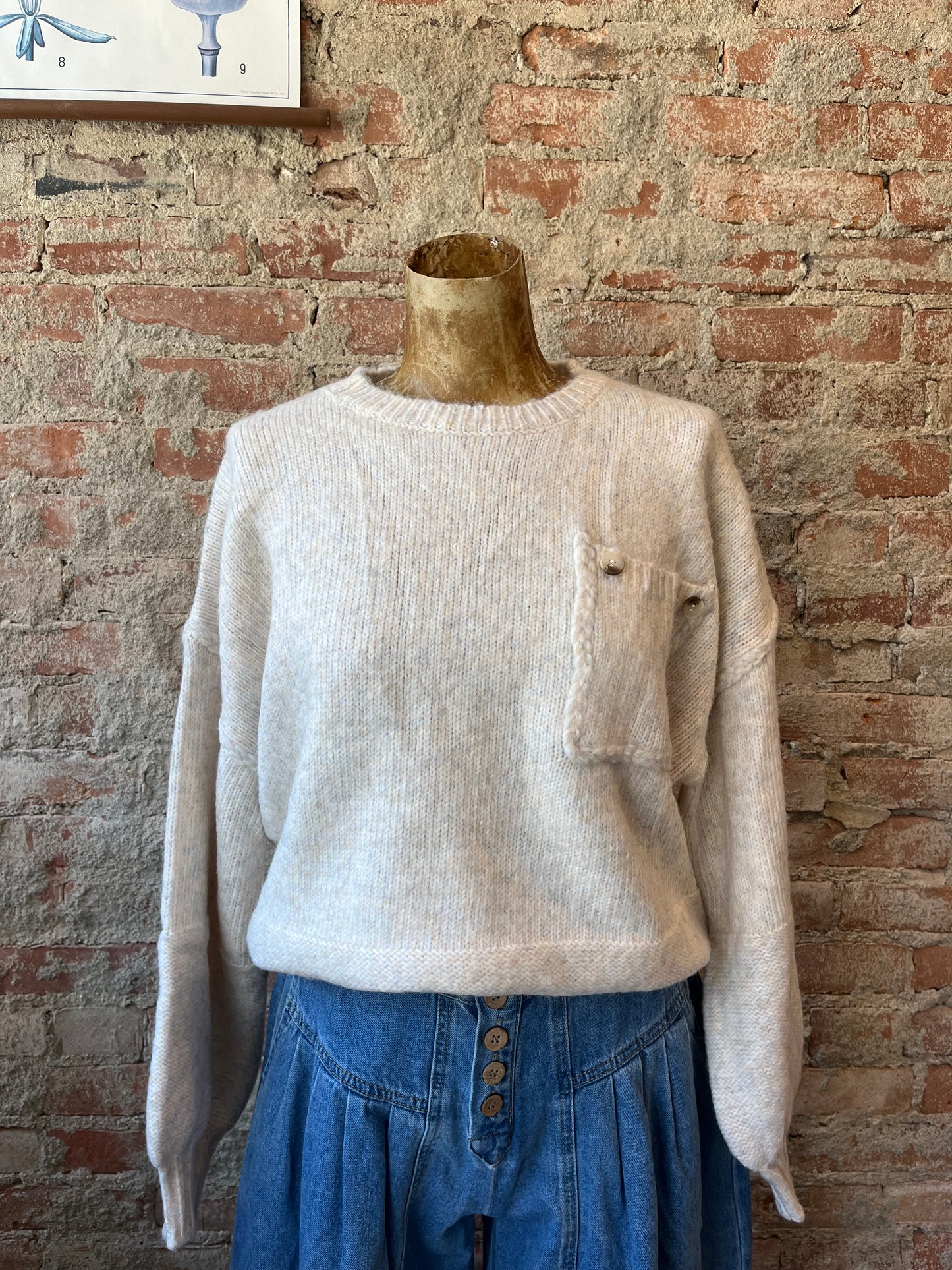 Button Pocket Sweater