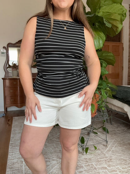 White Denim Shorts