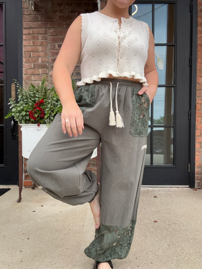 Lace Accent Joggers