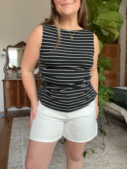 White Denim Shorts