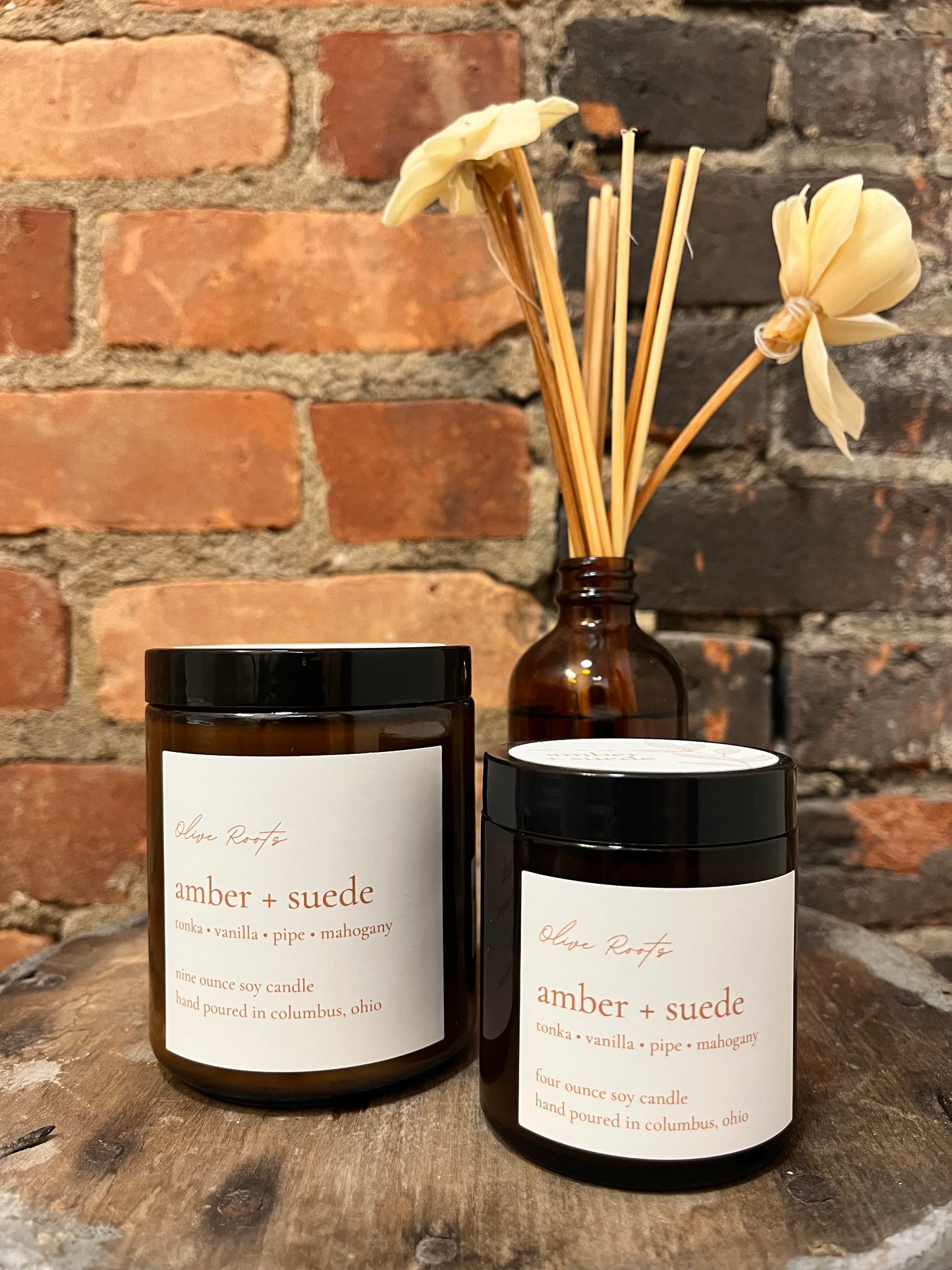 Amber + Suede Candle