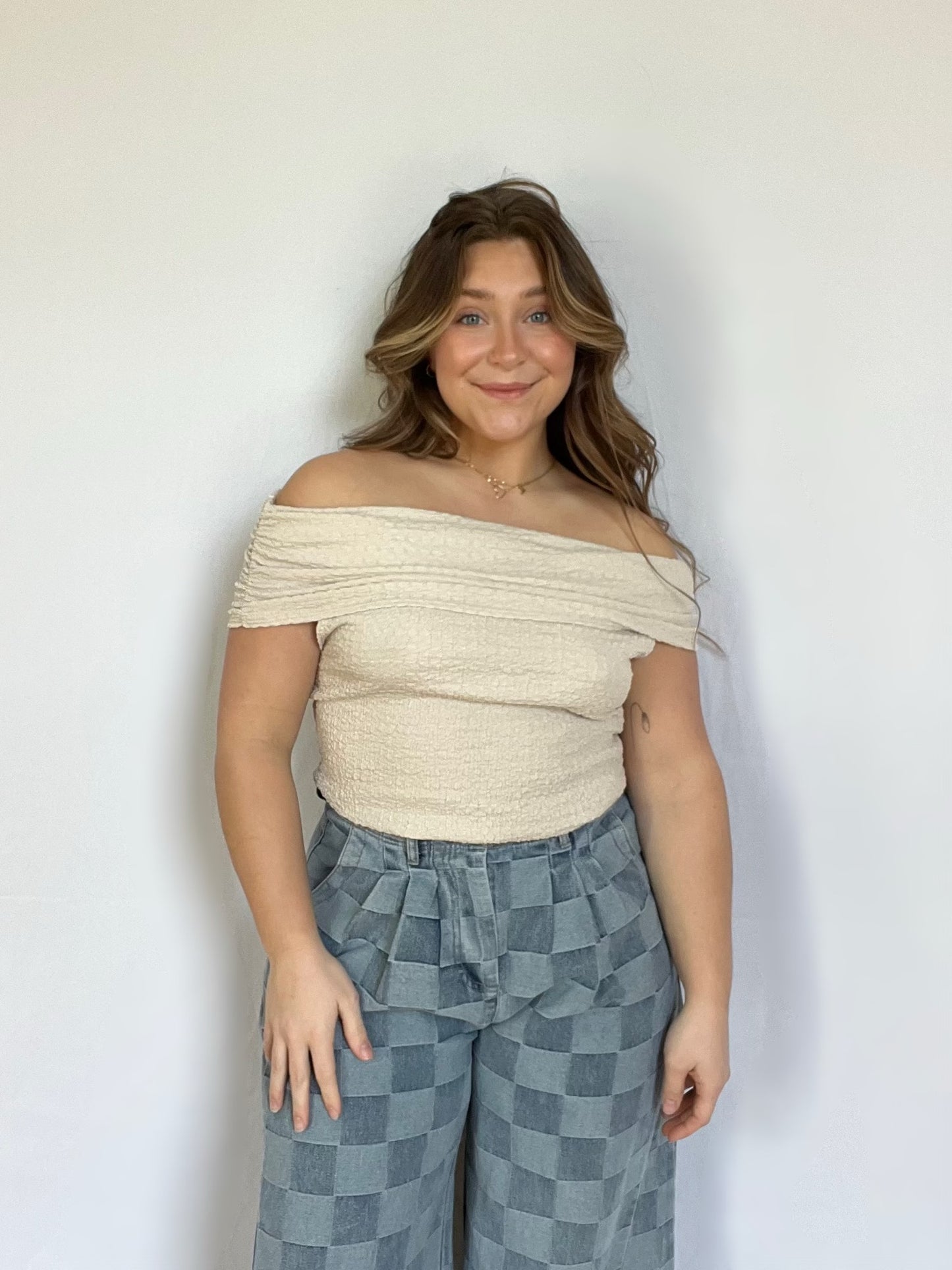 Knit Shoulder Top