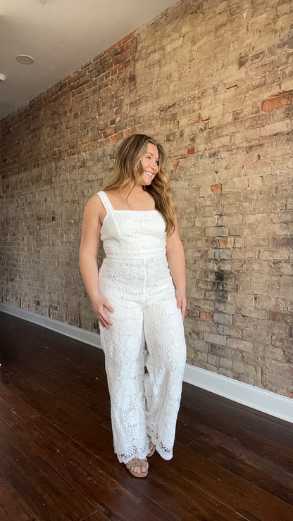 Solid Lace Jumpsuit