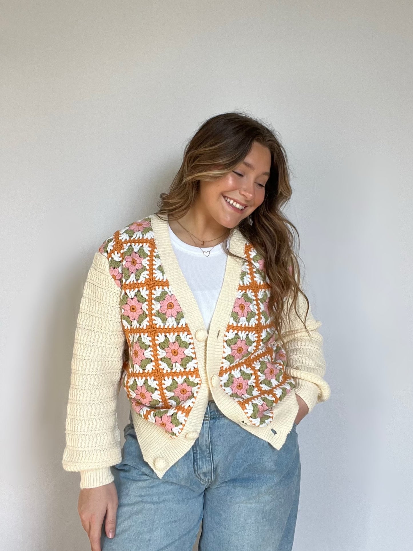 Floral Crochet Cardigan