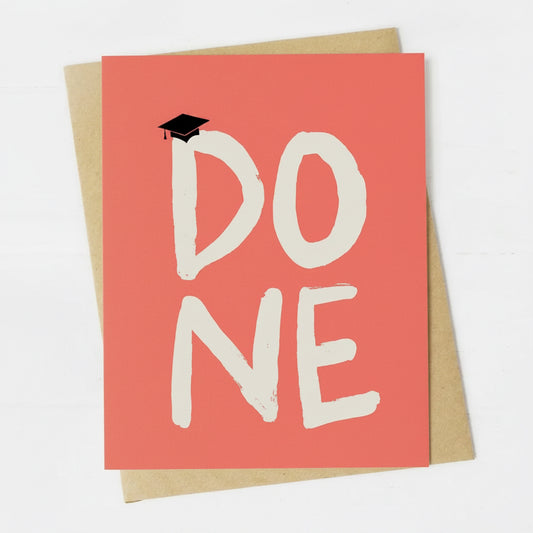 Done Grad Cap Graduation Card