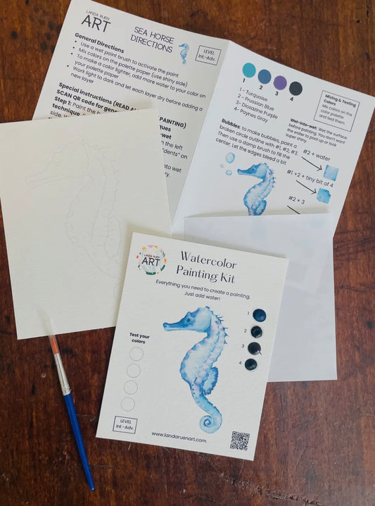 Seahorse Watercolor Kit
