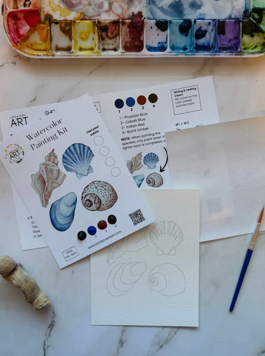 Seashells Watercolor Kit