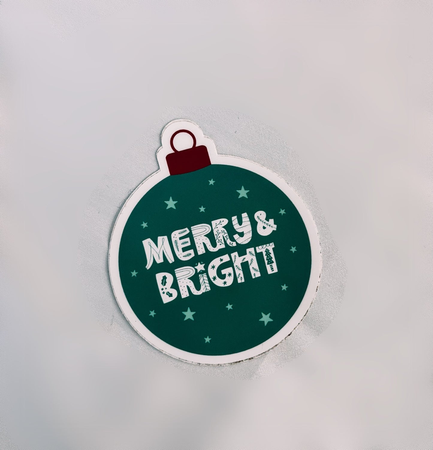 Merry & Bright Ornament Sticker