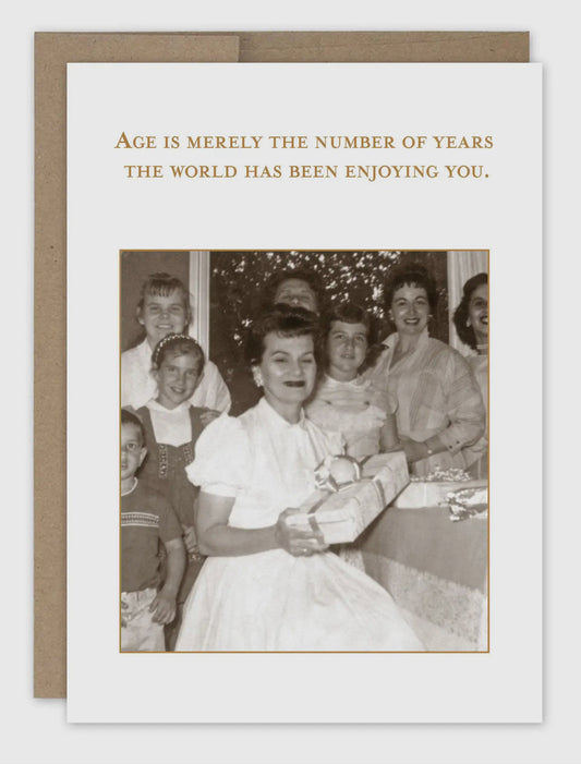 Age Is Merely A Number Birthday Card