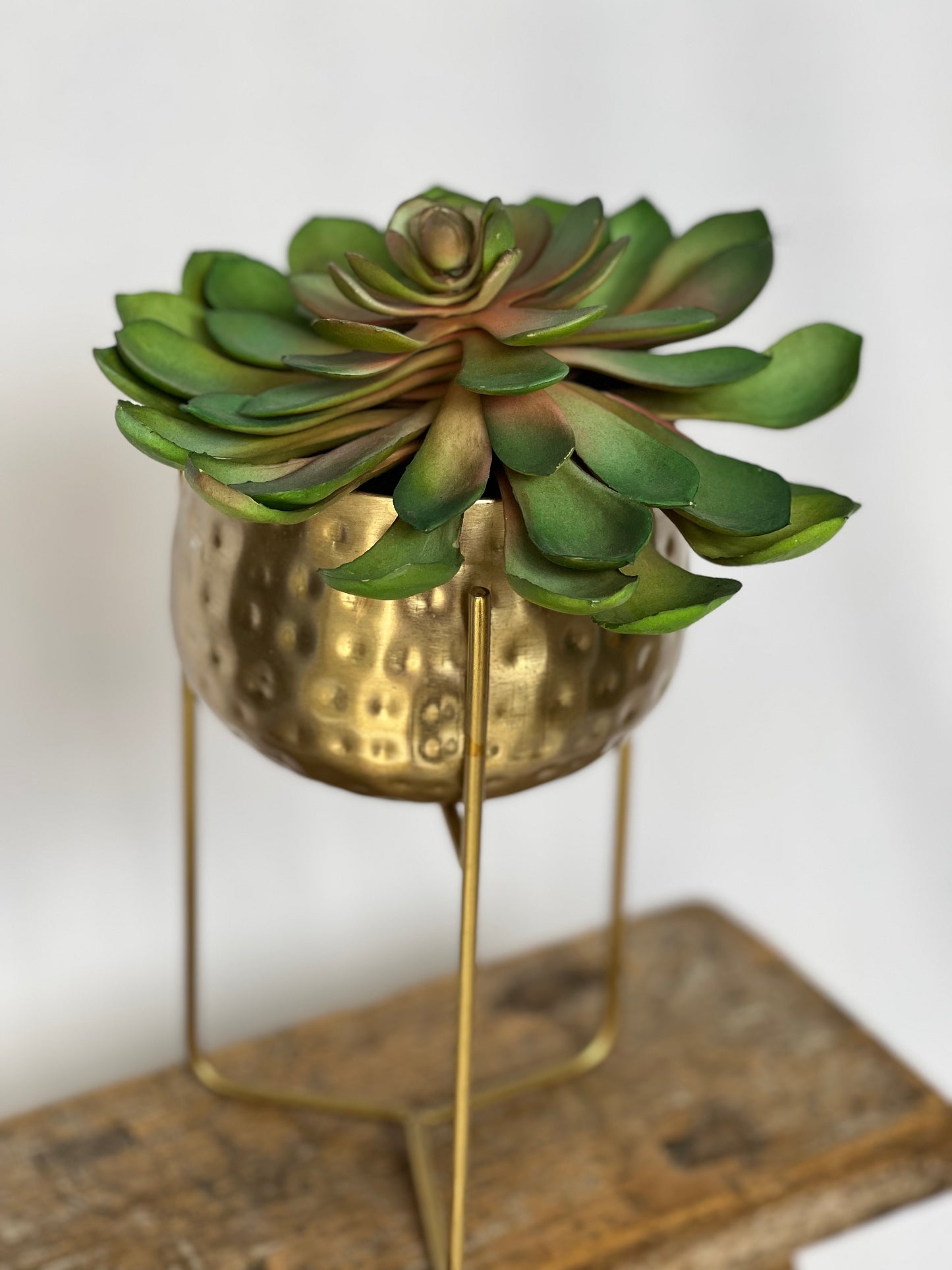 Gold Planter on Stand